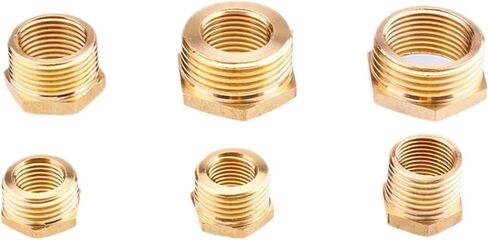 1pcs النحاس خرطوم تركيب السداسي السداسي جلبة M/F 1/8 "1/4" 3/8 "1/2" 3/4 "من الذكور إلى أنثى تغيير موصل الموصل (ذكر 10 إلى أنثى 04) in Kuwait
