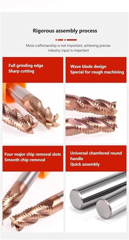 HRC58 Carbide الخشن مطحنة نهاية 4 بتات الموجه 4 6 8 10 12 14 16 18 20mm CNC Milling Cutter Steels Metal Metal Wood Mill (HRC58،14.0x45x14dx100) in Saudi Arabia