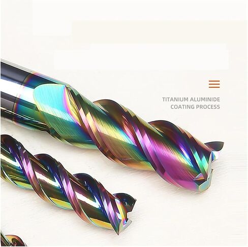 HRC62 3 Flute Carbide End Mills DLC Coated Tungsten for Aluminium Cutter Acrylic Wood Copper Plastic Cutter CNC Milling Cutter(6x30x6x100) in Saudi Arabia