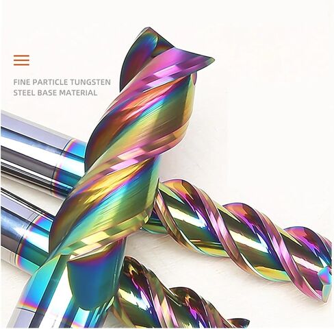HRC62 3 Flute Carbide End Mills DLC Coated Tungsten for Aluminium Cutter Acrylic Wood Copper Plastic Cutter CNC Milling Cutter(6x30x6x100) in Saudi Arabia