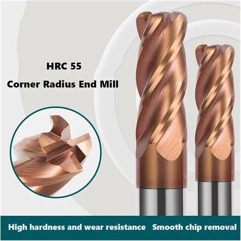 HRC55 زاوية دائرة نصف قطرها نهاية طاحونة Tungsten Carbide الصلب CNC Milling Cutter Tool 4 Flutes Cutter DEG R0.2 R0.5 R1 ROUTER METAL (12R0.5X12X150) in Saudi Arabia