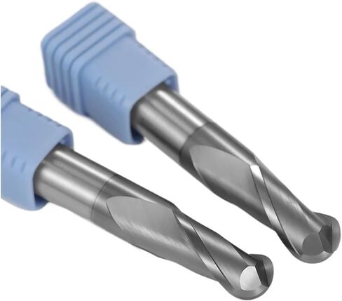 HRC70 Ball Nose End Mill 2 Flute Tungsten Carbide Cutter CNC Router Bit Milling Cutters Tool R0.5 2 4 6 8 10 12 Metal Cutter(1PCS,R2.0x4x75) in Saudi Arabia