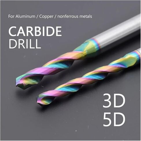 Carbide Drill Bits 5xD 3xD Hard Metal Drills Tungsten Steel Twist Drill Bit for Aluminum Copper 1-20mm CNC Lathe Drilling Tools(1.4,3D) in Saudi Arabia