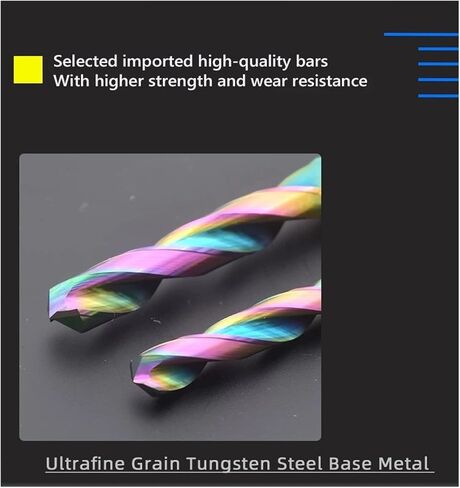 Carbide Drill Bits 5xD 3xD Hard Metal Drills Tungsten Steel Twist Drill Bit for Aluminum Copper 1-20mm CNC Lathe Drilling Tools(1.4,3D) in Saudi Arabia