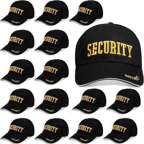 Ramede 8 Pcs Security Hat Baseball Ball Cap Embroidered Cotton Adjustable Security Cap for Men Women Accessories (Black White) in Saudi Arabia