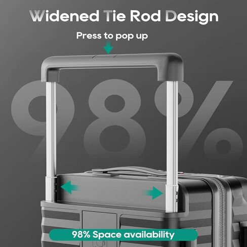 Joyway 20 Inch Carry on Luggage with Aluminium Frame and Front Pocket, PC Hardshell Suitcase with USB Port and Cup Holder, 21.5x14.2x9 Airline Approved, Luggage with Spinner Wheels and TSA Lock in Kuwait