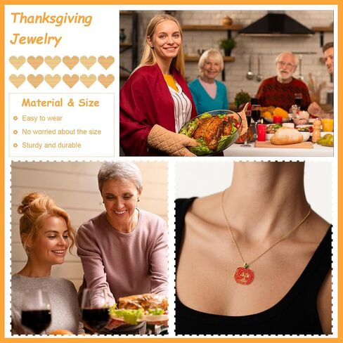 Dcfywl731 2Pcs Pumpkin Necklace Earrings Set Thanksgiving Stud Earrings For Women Girls Fashion Pumpkin Pendent Necklace For Womens in Kuwait