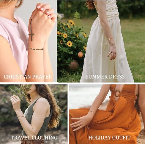 Cross Bracelet Christian Gifts for Women, Religious gifts, Christian bracelets, Inspirational Gifts for Women, First communion gift for women, Natural Stone Bracelets in Saudi Arabia