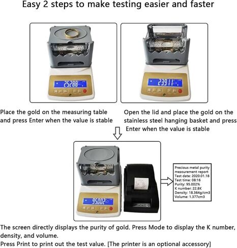 Digital Electronic Precious Metal Authenticity Tester,Gold Purity Testing Machine,Gold Density Meter,Purity Density Meter(300K) in Saudi Arabia