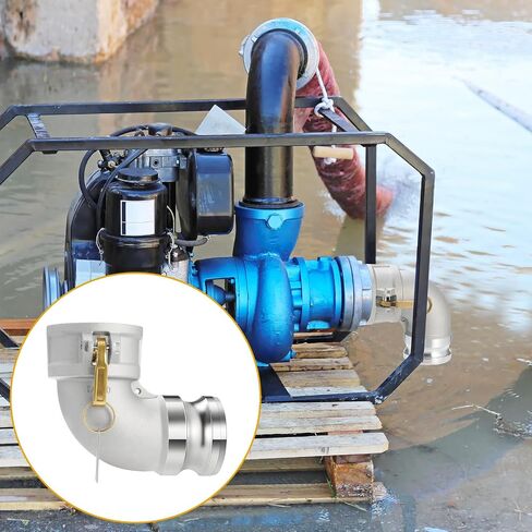 3 "× 3" نوع الألومنيوم دا كام وأخدود خرطوم تركيب 90 درجة كوع 3 "أنثى camlock x 3" من الذكور للزيت الهيدروليكي ، زيت التبريد ، الماء ، 225 رطل. in Saudi Arabia