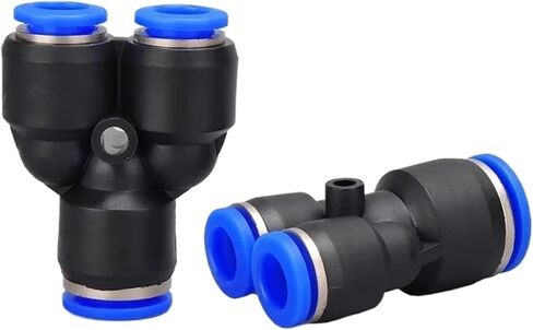 20pcs Py PW Air Connectors 4 6 8 10 12mm pneumatic Fitting Quick Connect Tee 3way 3way Plity Blasty Birm Mipe Connector (PY-12) in Saudi Arabia