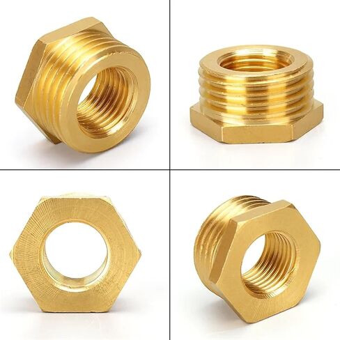 20pcs Brass 1/8 1/4 3/8 1/2 أنثى إلى الذكور السدقية السدقية السدقية انخفاض أنابيب النحاس موصل محول غاز المياه (F 03 إلى M 04) in Kuwait