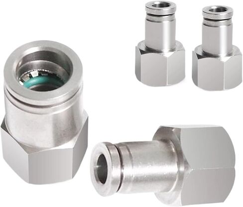 10PCS Pneumatic Connector 304 Stainless Steel PCF 1/8" 1/4" 3/8" 1/2" Internal Thread Pneumatic Hose Air Pipe Quick Fitting(PCF8-04) in Saudi Arabia