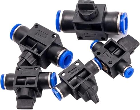 10pcs hvff الهواء الهوائي 2 الطريق تركيب سريع موصل الضغط أنبوب خرطوم الأجزاء البلاستيكية موصل موصل مفصل 4 6 8 10 12mm (HVFF-4) in Kuwait