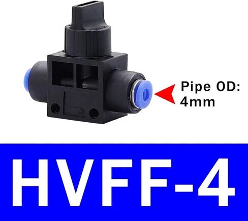 10pcs hvff الهواء الهوائي 2 الطريق تركيب سريع موصل الضغط أنبوب خرطوم الأجزاء البلاستيكية موصل موصل مفصل 4 6 8 10 12mm (HVFF-4) in Kuwait