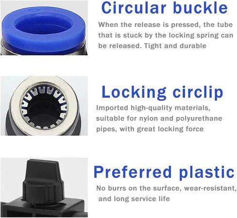 10pcs hvff الهواء الهوائي 2 الطريق تركيب سريع موصل الضغط أنبوب خرطوم الأجزاء البلاستيكية موصل موصل مفصل 4 6 8 10 12mm (HVFF-4) in Kuwait