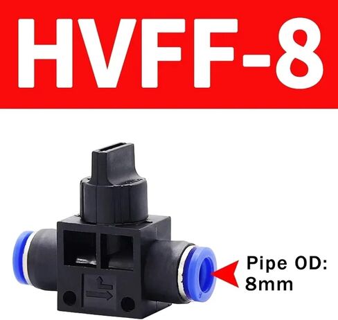 10 PCS HVFF Pneumatic Air Quick Fitting Push Connector for 4mm 6mm 8mm 10mm 12mm Tube Hose, Plastic Joint Connector(HVFF-10) in Saudi Arabia