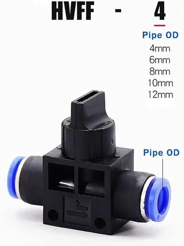 10 PCS HVFF AIR AIR موصل الدفع السريع المناسب ل 4 مم 6 مم 8 مم 10 مم 12 مم خرطوم أنبوب ، موصل المفصل البلاستيكي (HVFF-10) in Kuwait