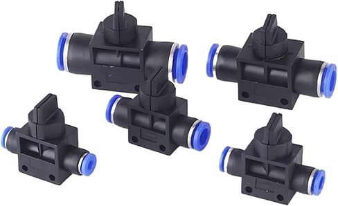 10 PCS HVFF AIR AIR موصل الدفع السريع المناسب ل 4 مم 6 مم 8 مم 10 مم 12 مم خرطوم أنبوب ، موصل المفصل البلاستيكي (HVFF-10) in Kuwait