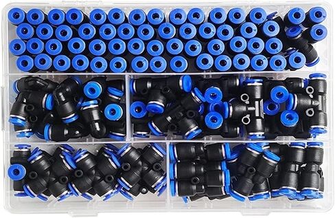 114 PCs Boxed PU-4/PE-4/PZA-4/PY-4/PV-4/PG-4 Pneumatic Connectors Kit 4mm Outer Diameter of the Hose Pipe Tube Air in Saudi Arabia