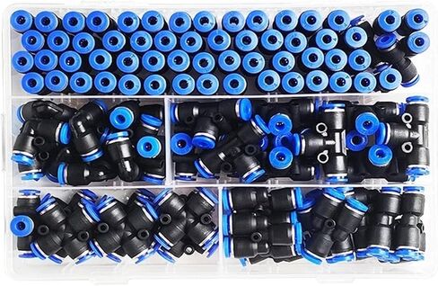 114 PCs Boxed PU-4/PE-4/PZA-4/PY-4/PV-4/PG-4 Pneumatic Connectors Kit 4mm Outer Diameter of the Hose Pipe Tube Air in Saudi Arabia