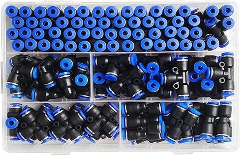 114 PCs Boxed PU-4/PE-4/PZA-4/PY-4/PV-4/PG-4 Pneumatic Connectors Kit 4mm Outer Diameter of the Hose Pipe Tube Air in Saudi Arabia