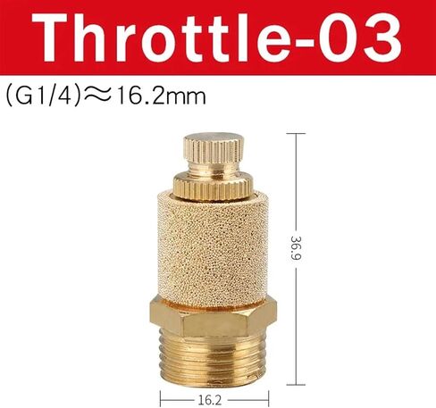 10PCS Pneumatic Exhaust Muffler Silencer M5 1/8 1/4 3/8 1/2 3/4 Male Thread For Air Noise Brass Adjustable Long Short BSL SLM SLL(SLL-04) in Saudi Arabia