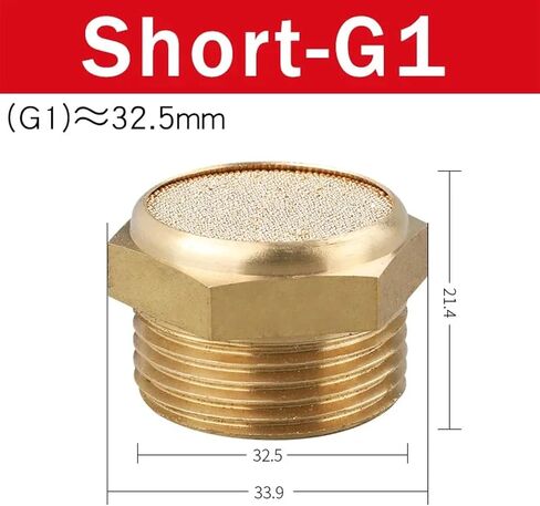10PCS Pneumatic Exhaust Muffler Silencer M5 1/8 1/4 3/8 1/2 3/4 Male Thread For Air Noise Brass Adjustable Long Short BSL SLM SLL(SLL-04) in Saudi Arabia