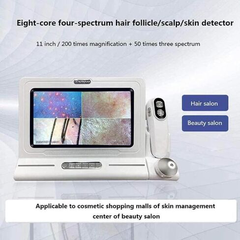 11 Inches Skin Diagnosis Hair Analyzer Machine w/HD LCD Screen Digital Skin Detector Moisture Tester,4-Picture Comparison & 16G Storage in Saudi Arabia