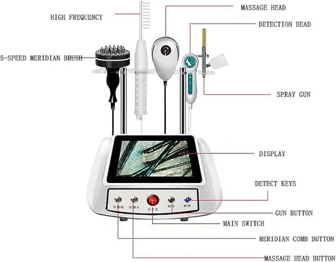 Skin Hair Analyzer,8 Inch LCD Screen Digital Skin Diagnosis Scanner Systems Hair Analyzer Analysis Scanner Hair Analyser Machine in Saudi Arabia