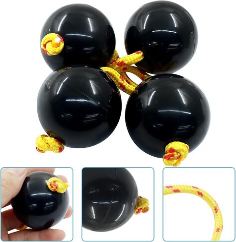 BokWin 2 Pack African Hand Percussion Set - Kashaka Musical Instruments & Rhythmic Balls, ABS 2-inch Shakers for Adult Beginners, Parties Performances (White) in Saudi Arabia