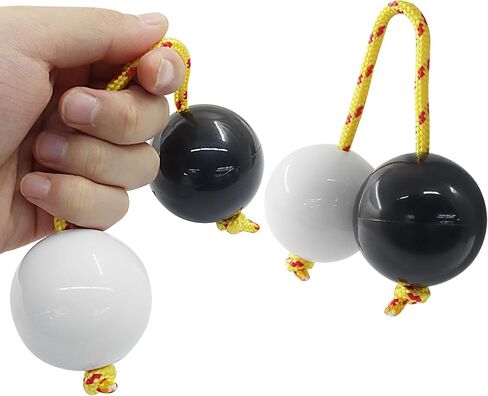 BokWin 2 Pack African Hand Percussion Set - Kashaka Musical Instruments & Rhythmic Balls, ABS 2-inch Shakers for Adult Beginners, Parties Performances (White) in Saudi Arabia