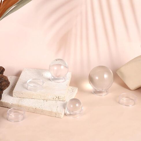 15Pcs Baseball Holder, Ball Stand Baseball Stand Sphere Holders for Display Clear Ring Acrylic Display Holders for Easter Eggs Golf Softball Tennis Ball Spheres Marbles Collections in Kuwait