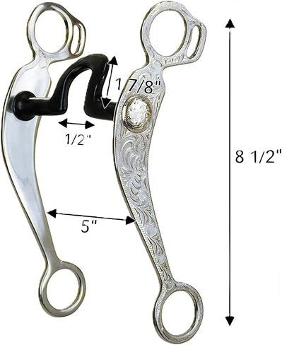 Reinsman 746E Pro Horseman California Stage D Curb Style Equestrian Horse Bit with 5" Ported Sweet Iron Mouthpiece & 8 1/2" Cheeks in Saudi Arabia