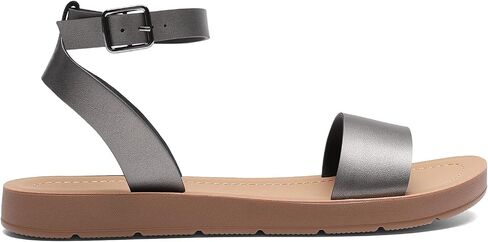 DREAM PAIRS Women’s One Band Ankle Strap Buckle Flat Sandals in Kuwait