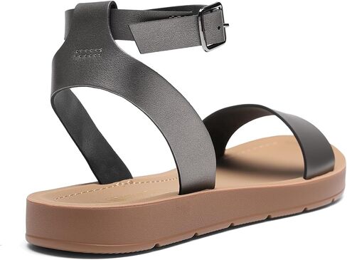 DREAM PAIRS Women’s One Band Ankle Strap Buckle Flat Sandals in Kuwait