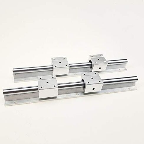 Professional 2PCS SBR16 دليل السكك الحديدية الخطي 300 400 500 600 1000 1200 1500mm+4pcs SBR16UU مجموعة السكك الحديدية الخطية الحاملة (400 مم) in Kuwait