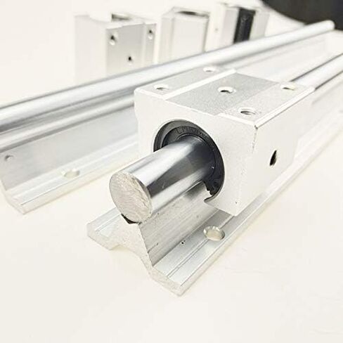 Professional 2PCS SBR16 دليل السكك الحديدية الخطي 300 400 500 600 1000 1200 1500mm+4pcs SBR16UU مجموعة السكك الحديدية الخطية الحاملة (400 مم) in Kuwait