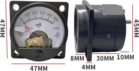 قطعة واحدة من مقياس Ammeter So-45 Round Panel Black 47x47mm (50ama) in Saudi Arabia
