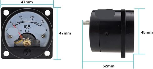 1PCS SO-45 Ammeter 47MMX47MM(20MA) in Saudi Arabia