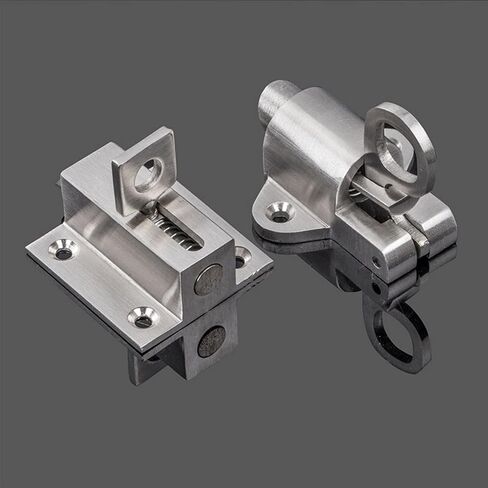 Self-Closing Automatic Latch/Bolt Balcony Door Window Intermediate Spring Bolt Door Hardware Stainless Steel 1Pcs(D-45mm) in Saudi Arabia