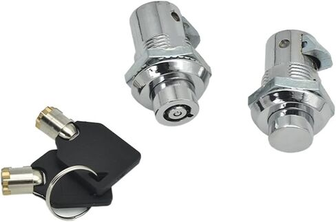 Zinc Alloy Press Lock Round Embedded Cabinet Door Lock Impact Lock Electric Cabinet Lock Industrial Touch Lock Button Locks 1Pcs(with Key) in Saudi Arabia