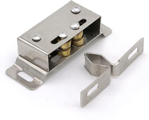 Wardrobe Door Stainless Steel Double Ball Roller Catch Latch Silver Furniture Door Closer 1Pcs in Saudi Arabia