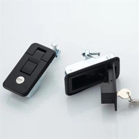 4.3 Inch 110mm Zinc Alloy Paddle Latch Lock Cabinet Door Flush Mount Trigger Latch for Control Panel 1Pcs(Black) in Saudi Arabia