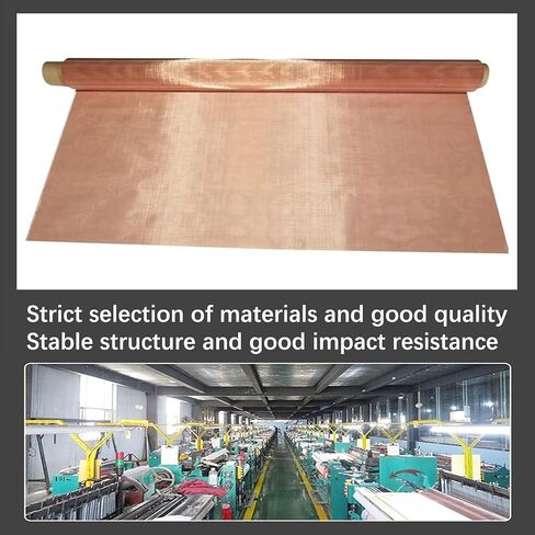 TIST Copper Mesh Sieve Filter Cloth, Metal Mesh Impurity Filter Radiation Anti-Copper Wire Mesh Filter Cloth Copper Mesh Rolls Copper Mesh Rolls(Brass 100mesh) in Saudi Arabia