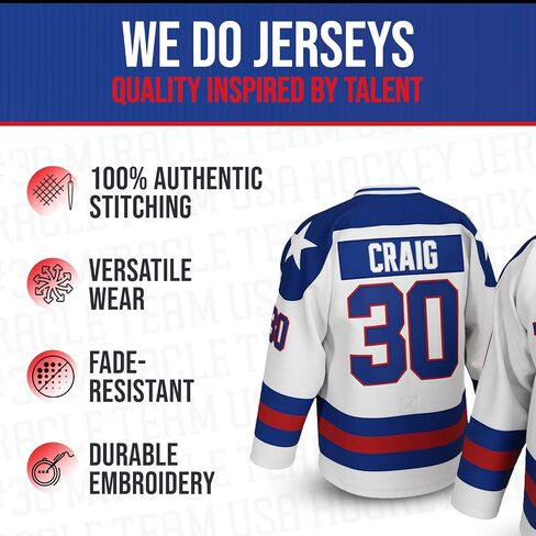 #30 Hockey Jersey of USA 1980 Olympic Team Ice Hockey Jerseys Stitched Letters and Numbers in Saudi Arabia