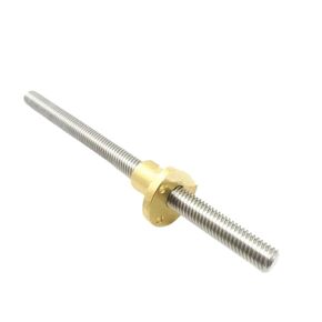 Linear Motion Ball Screw Precision Part T12 Screw Length 1200mm Lead 3mm 8mm 10mm 12mm 14mm Trapezoidal Spindle Screw 1pcs with Copper Nut(Pitch 2mm Lead 14mm) in Kuwait