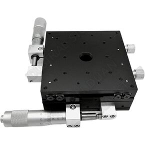 XY Axis 100 * 100mm 4" Trimming Station Manual Displacement Platform Cross Roller Guide Way Linear Stage Sliding Table LY100-R 1Pcs in Saudi Arabia