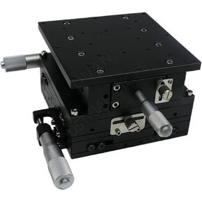 LD125-LM-2 125 * 125mm XYZ 3 Axis Trimming Station Manual Heavy Load Displacement Platform Double Cross Roller Guide Sliding Table LD125-LM-2 1Pcs in Kuwait