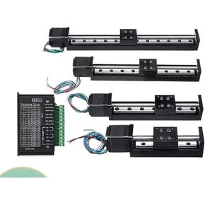 XYZ Axis Motorized Slide Table T-Type Linear Guide Rail Stage CNC Mini Sliding Table Motor Drive Kit Electric Linear Locking 1Pcs(100mm Stroke) in Kuwait
